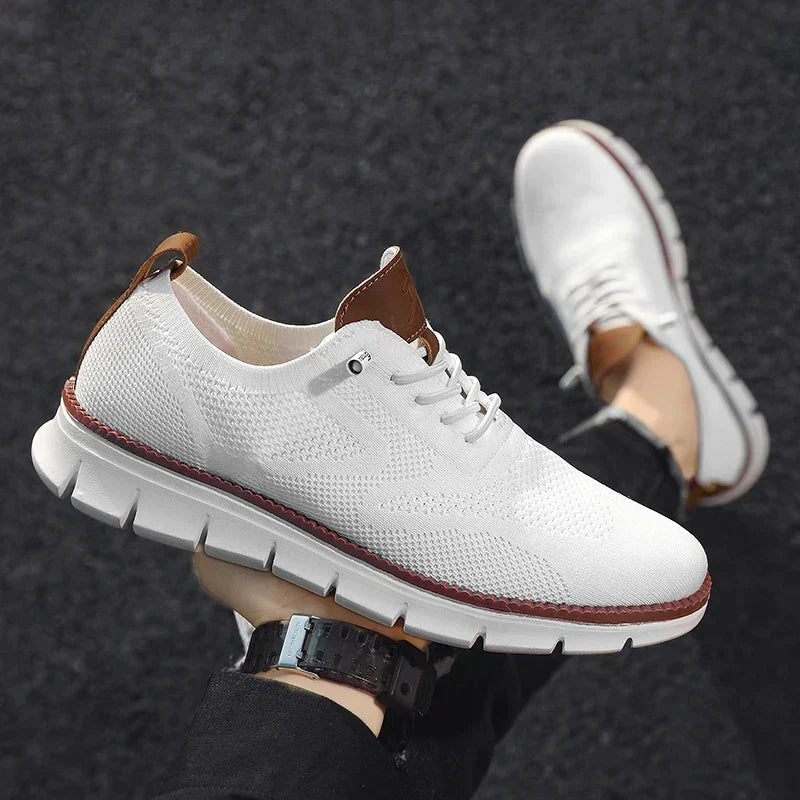 Men's Oxford Knit Lace-Up Sneakers | ventumra