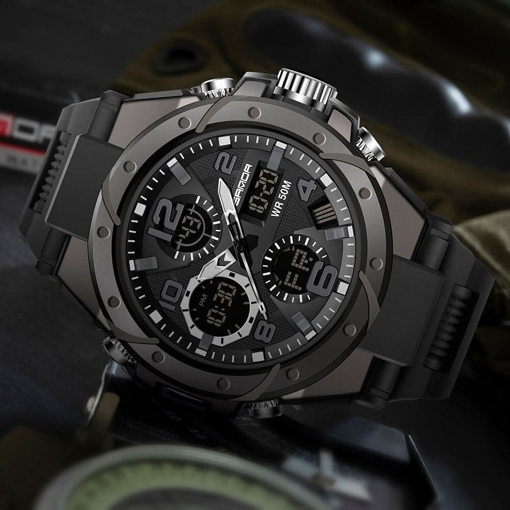 Men’s Military Watch with Analog Digital Display and Features | ventumra