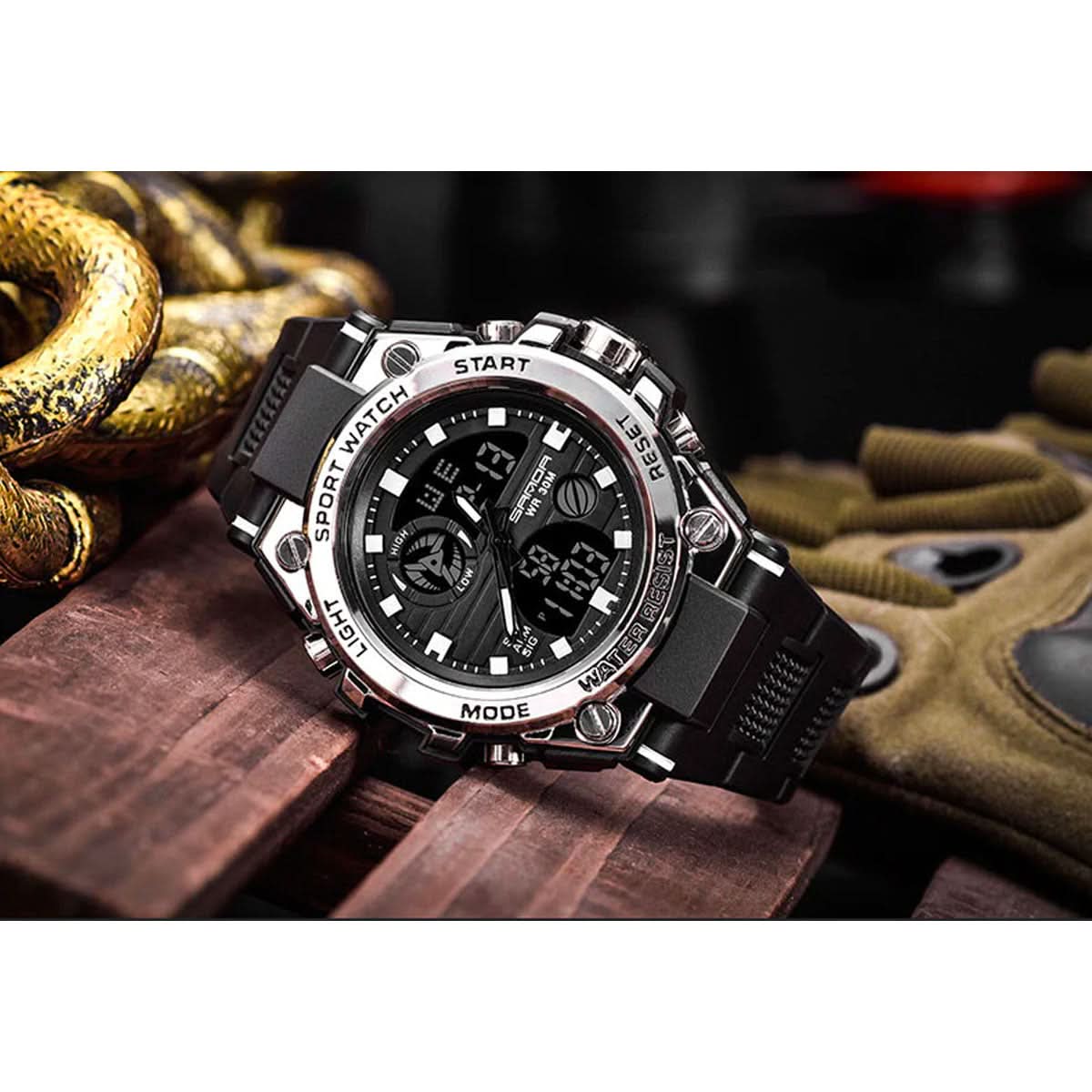 Men’s Military Watch with Analog Digital Display and Features | ventumra