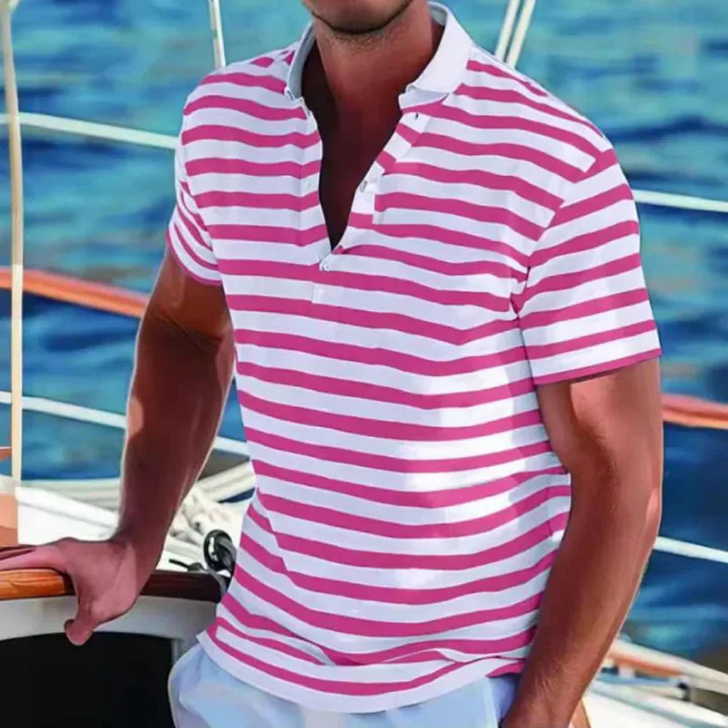 Striped Everyday Casual Polo Shirt | ventumra