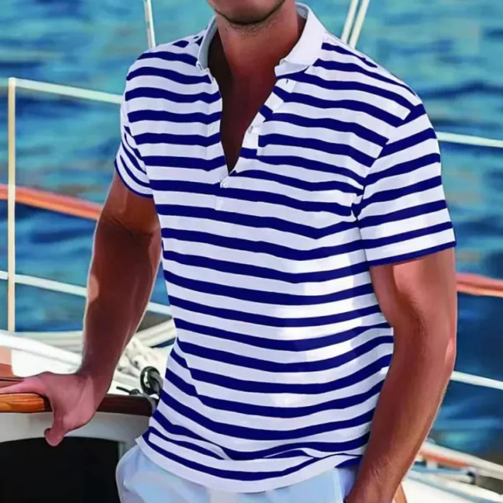 Striped Everyday Casual Polo Shirt | ventumra