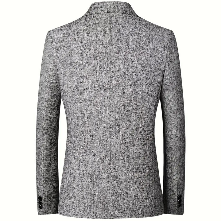 Men's Single-Breasted Textured Jacket | ventumra