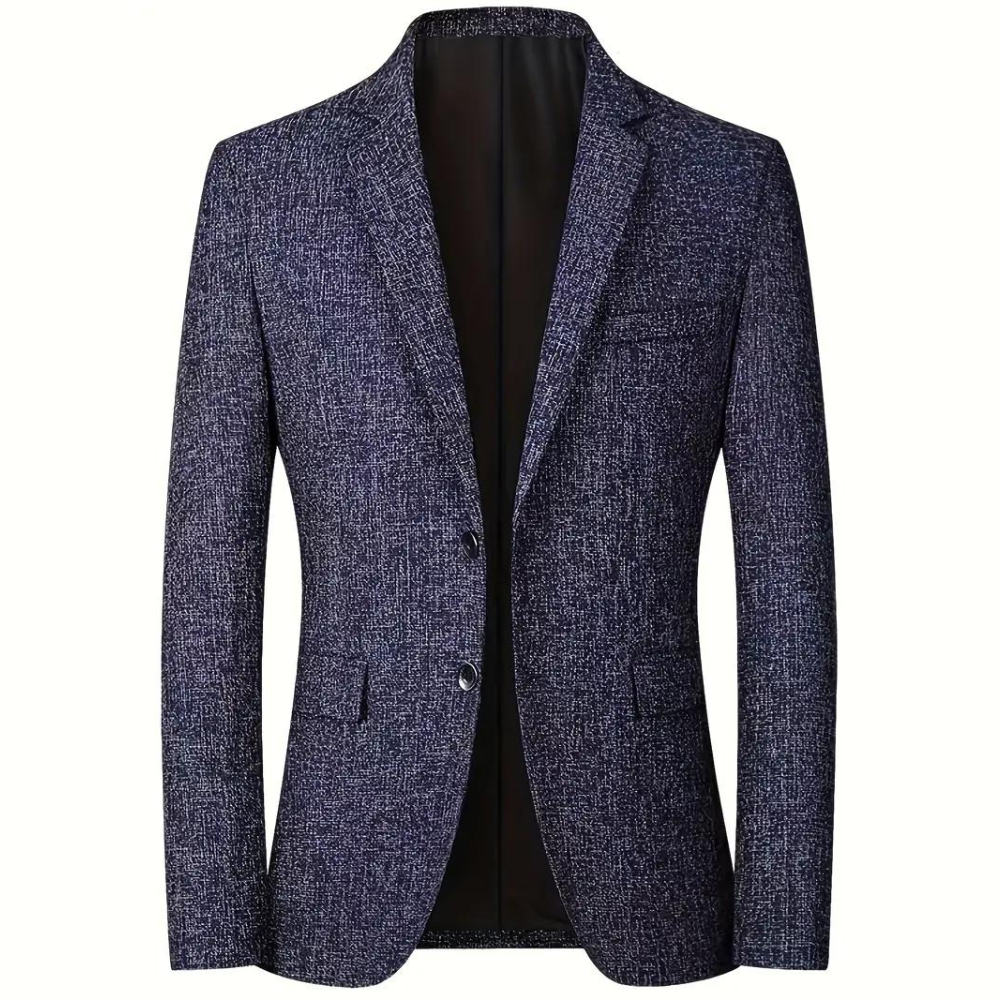 Men's Single-Breasted Textured Jacket | ventumra