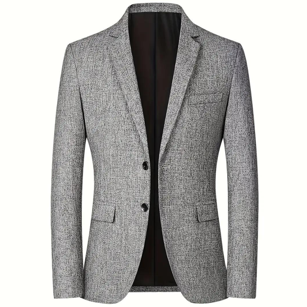 Men's Single-Breasted Textured Jacket | ventumra