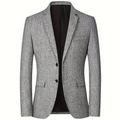 Men's Single-Breasted Textured Jacket | ventumra