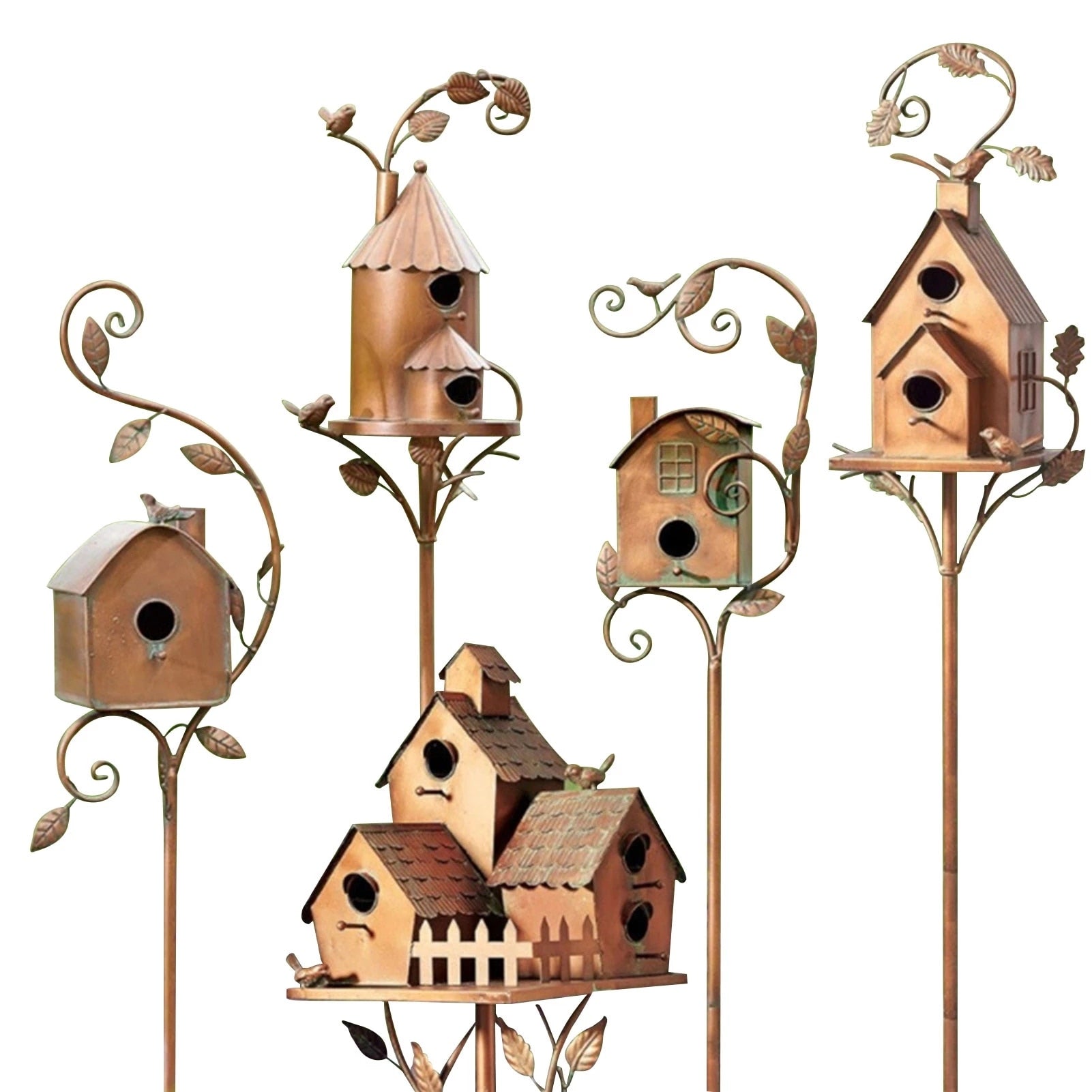 Garden Stake Birdhouse - Decorative Metal Art | ventumra