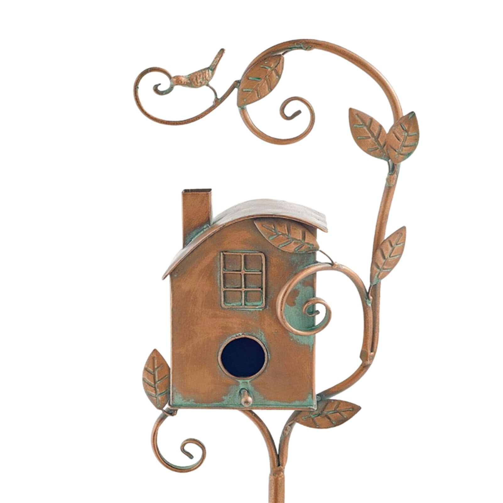 Garden Stake Birdhouse - Decorative Metal Art | ventumra