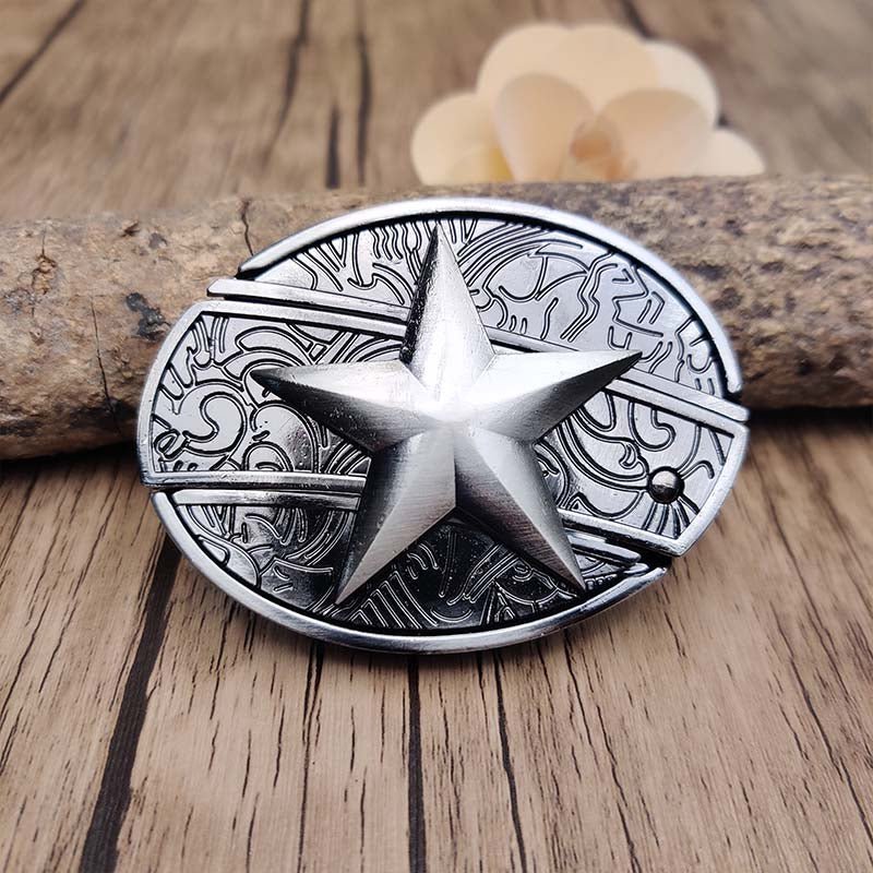 Oval Bull Skull Belt Buckle with Hidden Knife | ventumra
