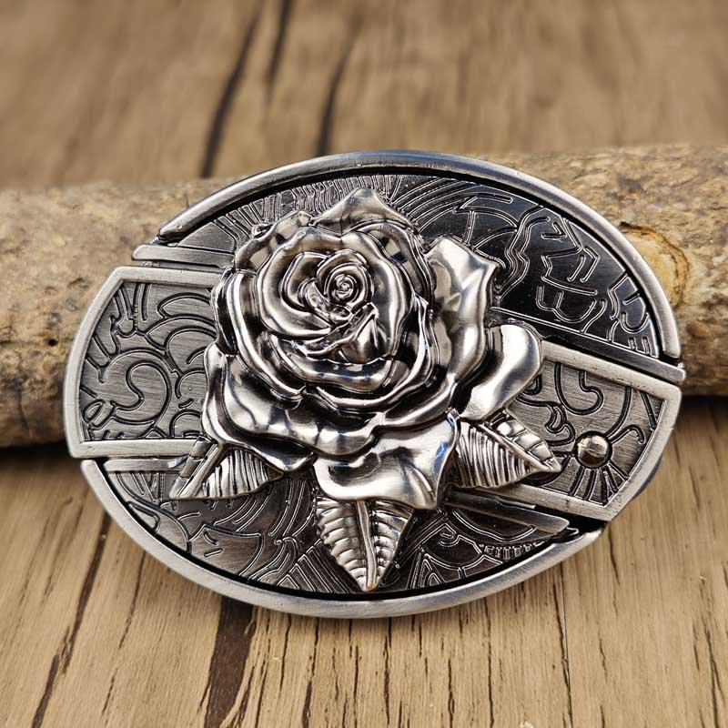 Oval Bull Skull Belt Buckle with Hidden Knife | ventumra