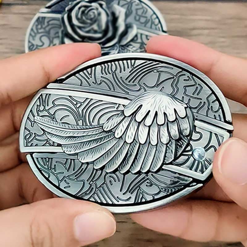 Oval Bull Skull Belt Buckle with Hidden Knife | ventumra