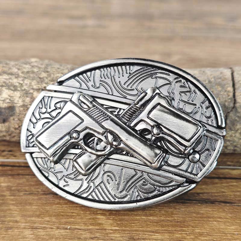 Oval Bull Skull Belt Buckle with Hidden Knife | ventumra