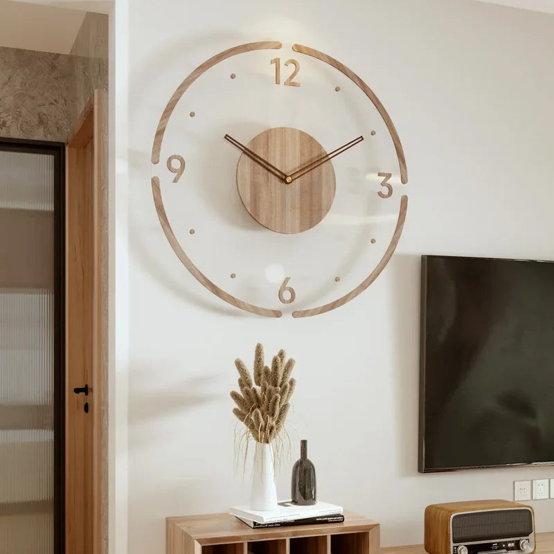 Modern Wall Clock in Wood – Minimalist and Elegant Design for the Living Room | ventumra