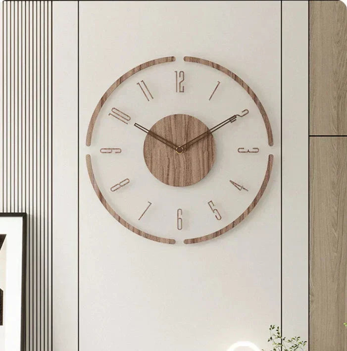 Modern Wall Clock in Wood – Minimalist and Elegant Design for the Living Room | ventumra