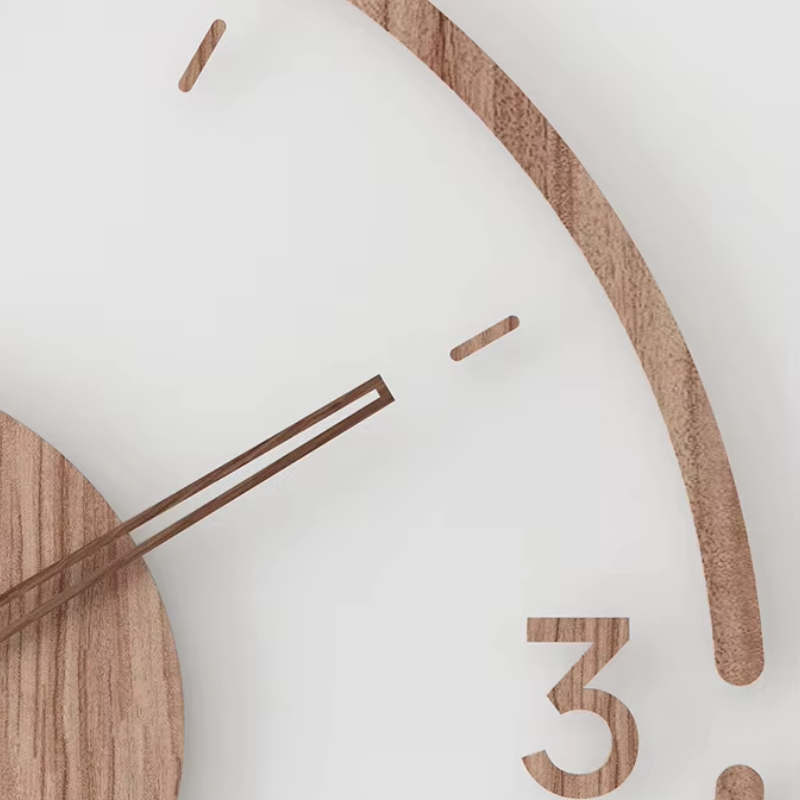 Modern Wall Clock in Wood – Minimalist and Elegant Design for the Living Room | ventumra