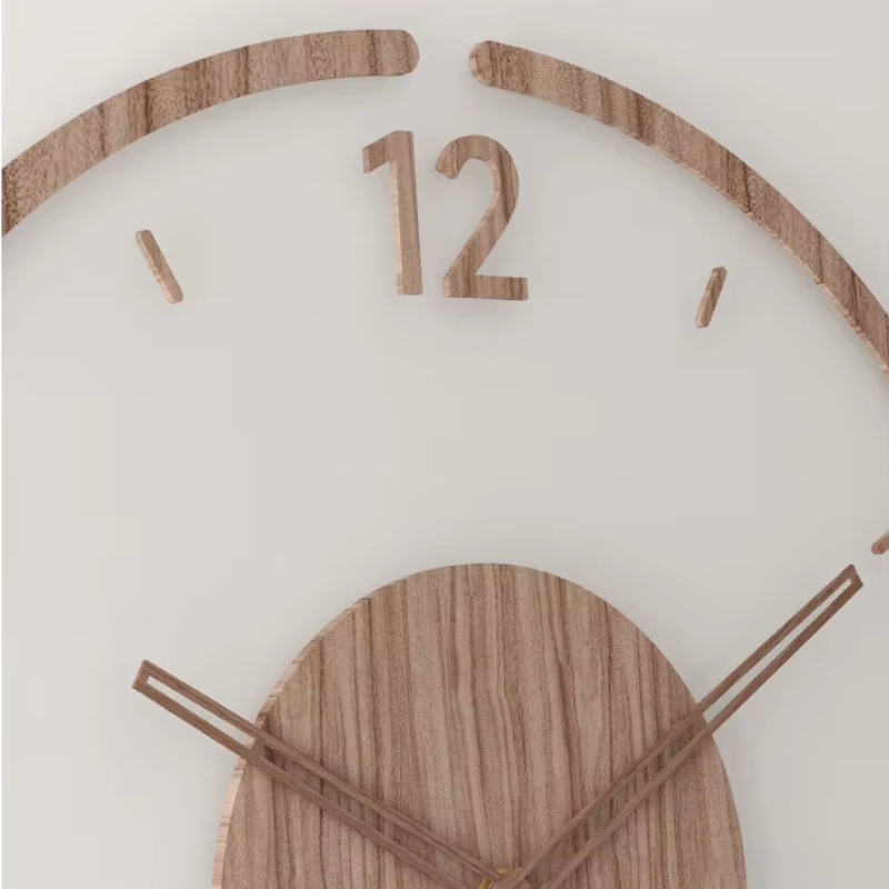 Modern Wall Clock in Wood – Minimalist and Elegant Design for the Living Room | ventumra