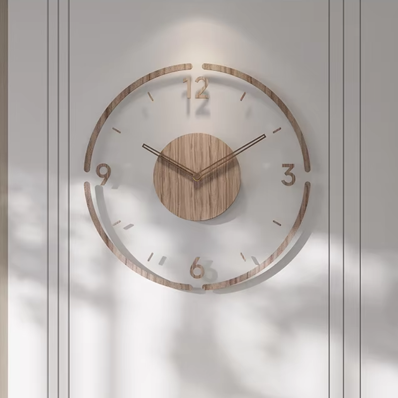 Modern Wall Clock in Wood – Minimalist and Elegant Design for the Living Room | ventumra