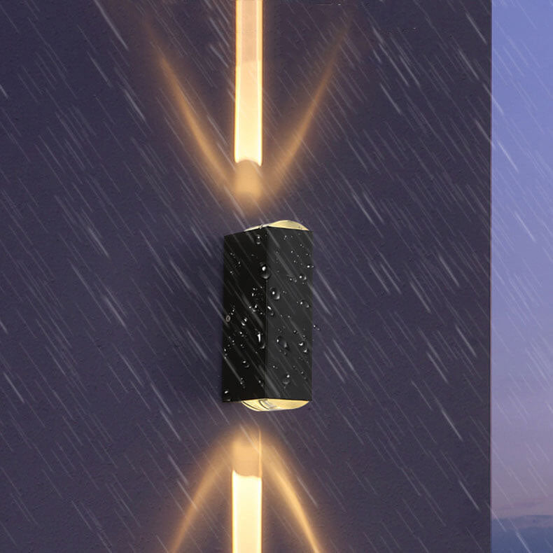 Modern Rectangular Outdoor Up/Down LED Wall Light | ventumra