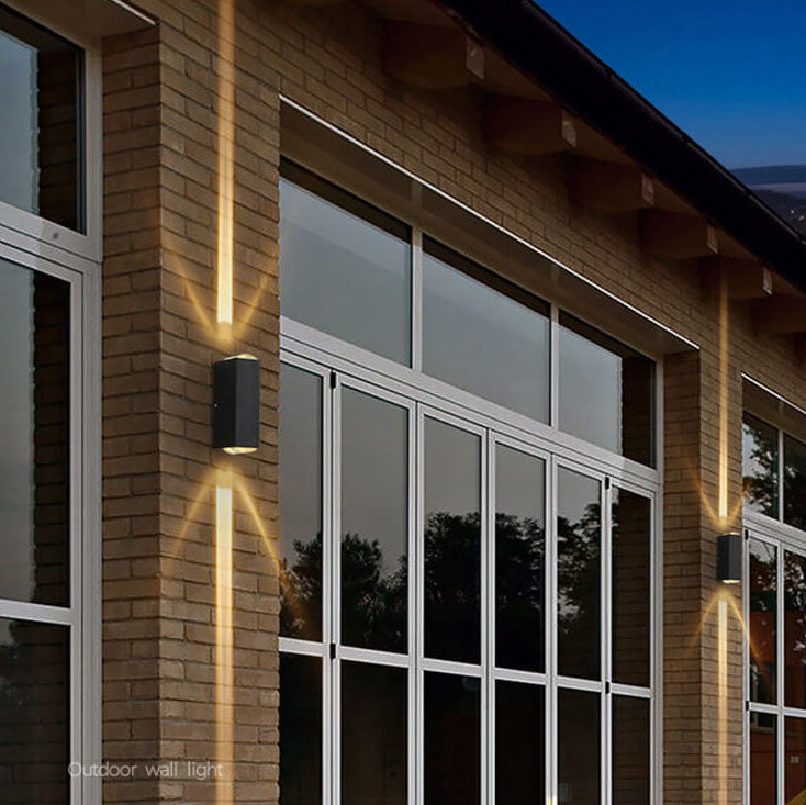 Modern Rectangular Outdoor Up/Down LED Wall Light | ventumra