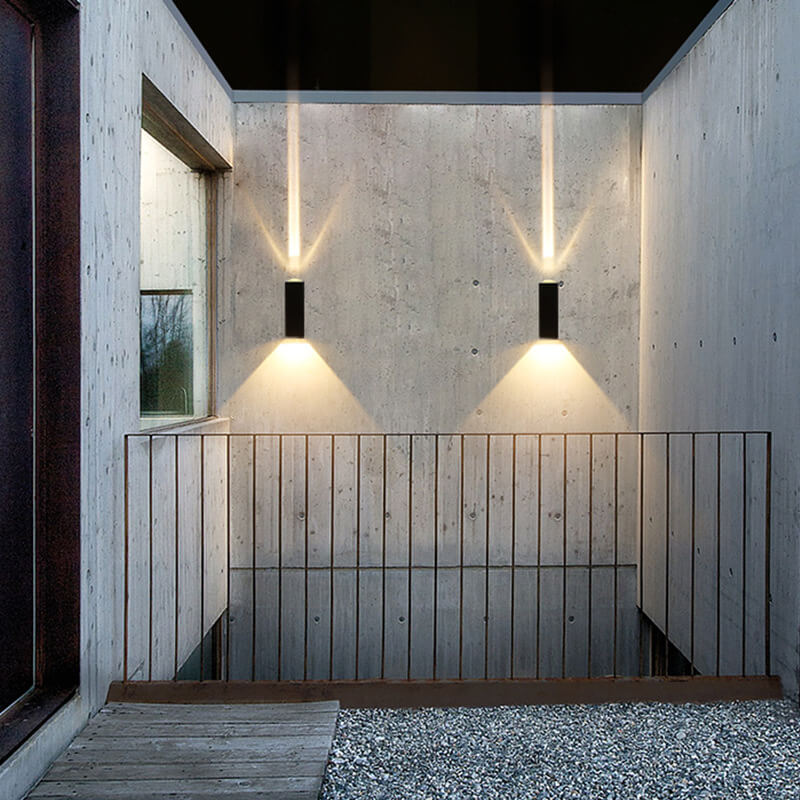 Modern Rectangular Outdoor Up/Down LED Wall Light | ventumra