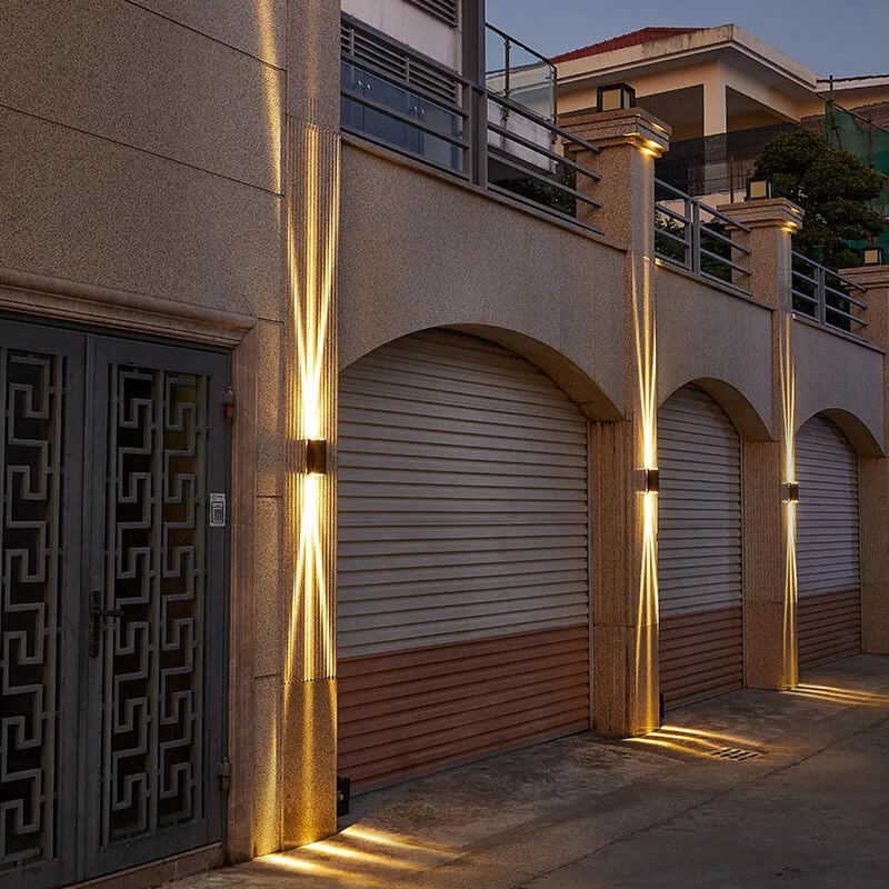 Modern Rectangular Outdoor Up/Down LED Wall Light | ventumra