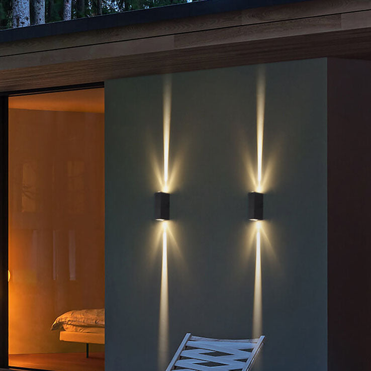 Modern Rectangular Outdoor Up/Down LED Wall Light | ventumra
