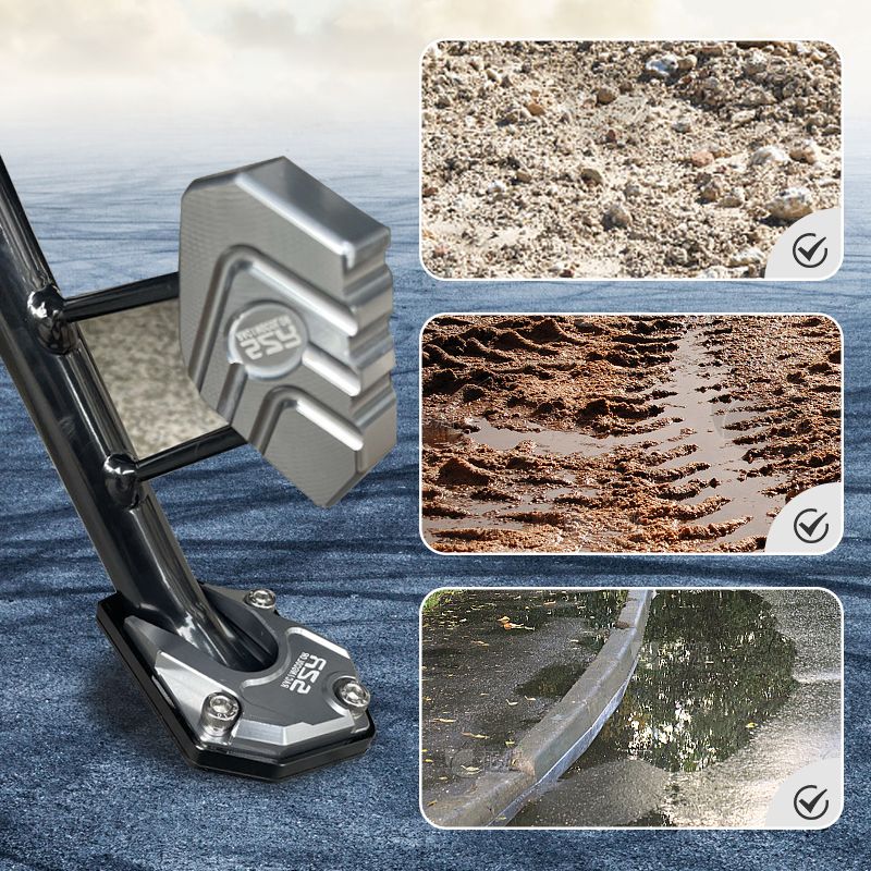 Motorcycle kickstand enlarger plate | ventumra