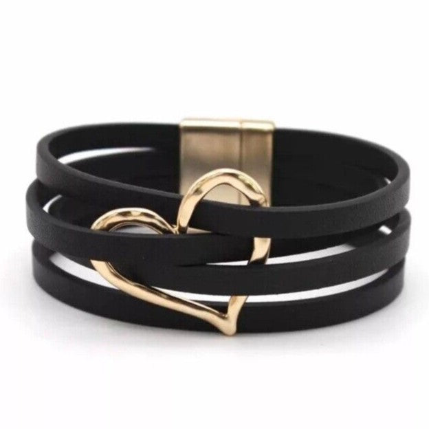 Multi-Layer O-Leather Wrap Bracelet | ventumra