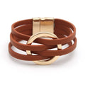 Multi-Layer O-Leather Wrap Bracelet | ventumra