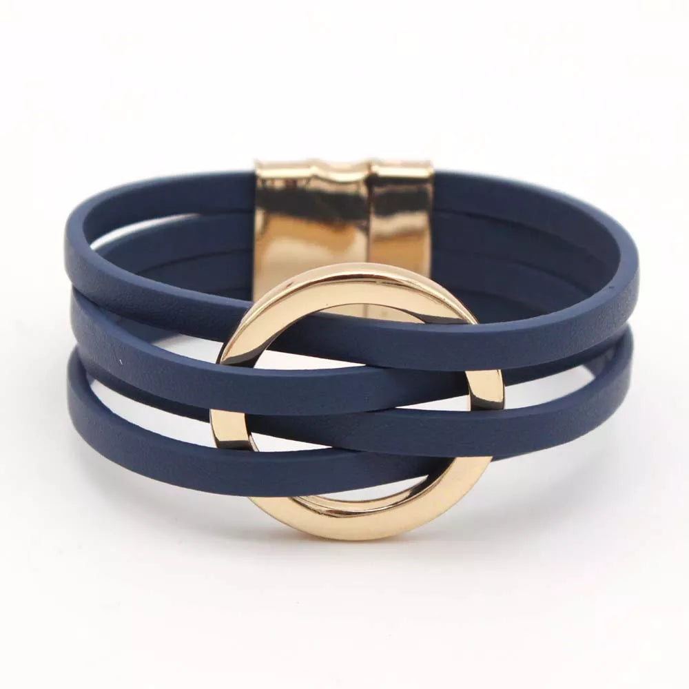 Multi-Layer O-Leather Wrap Bracelet | ventumra