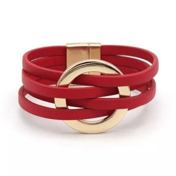 Multi-Layer O-Leather Wrap Bracelet | ventumra