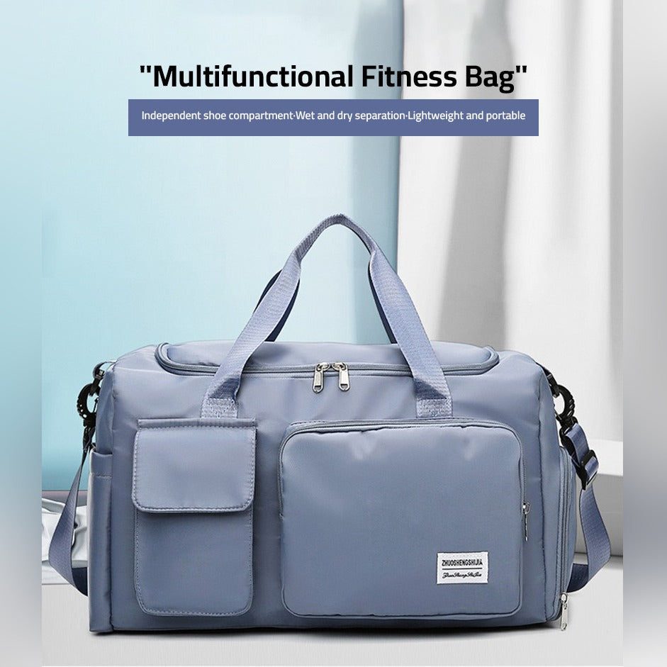 Large Duffel Bag with Shoe Compartment for Travel & Gym | ventumra