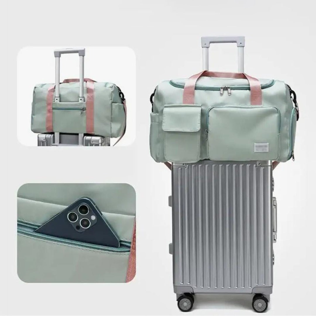 Large Duffel Bag with Shoe Compartment for Travel & Gym | ventumra