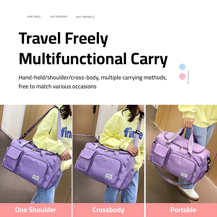 Large Duffel Bag with Shoe Compartment for Travel & Gym | ventumra