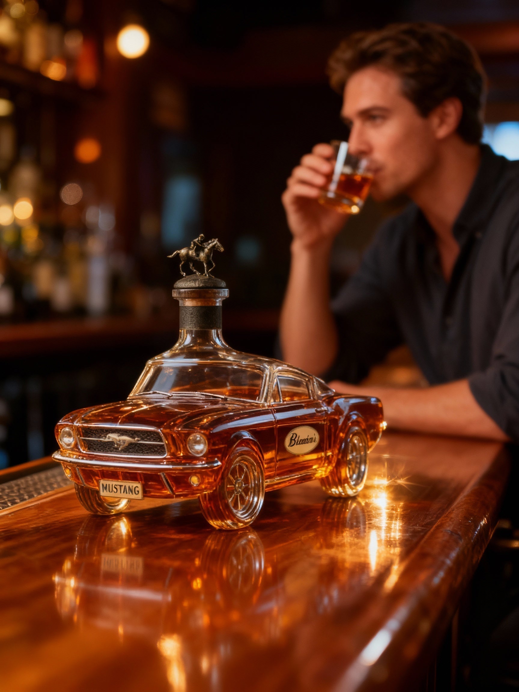 Glass Mustang Car Whiskey Holder | ventumra