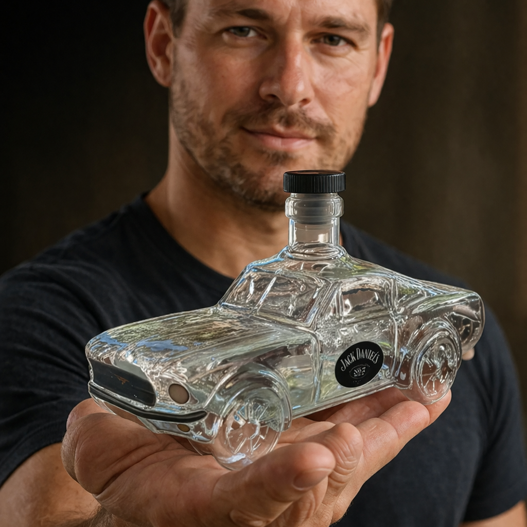 Mustang Whiskey Decanter Mustang Design Handmade Glass | ventumra