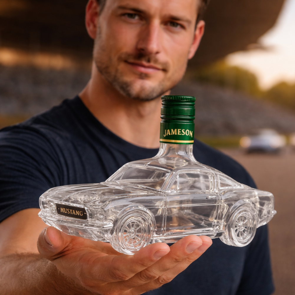 Mustang Whiskey Decanter Mustang Design Handmade Glass | ventumra