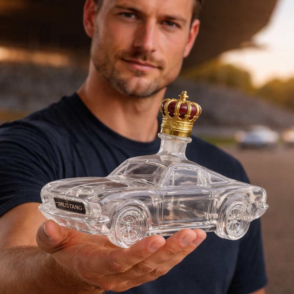 Mustang Whiskey Decanter Mustang Design Handmade Glass | ventumra