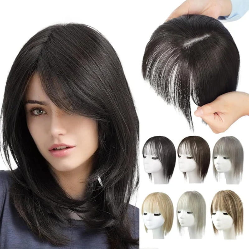 Natural Hairpiece with Bangs for Women | ventumra