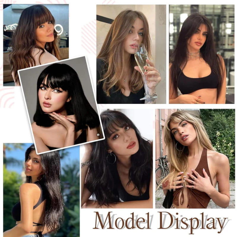 Natural Hairpiece with Bangs for Women | ventumra