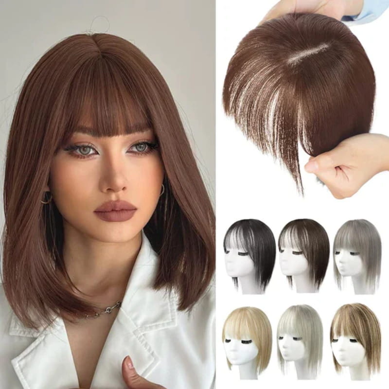 Natural Hairpiece with Bangs for Women | ventumra