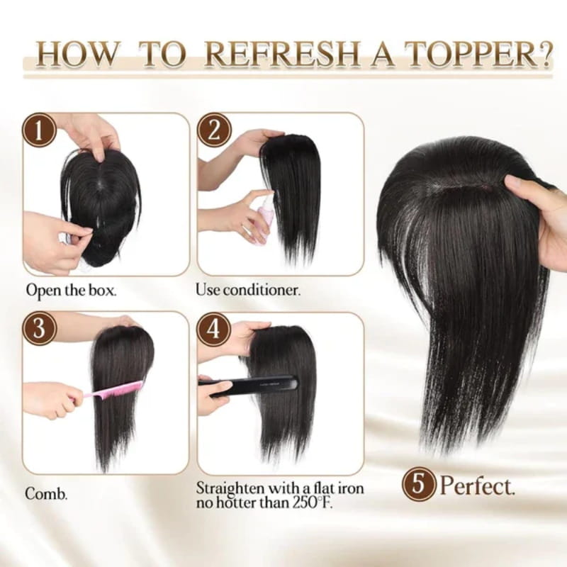 Natural Hairpiece with Bangs for Women | ventumra