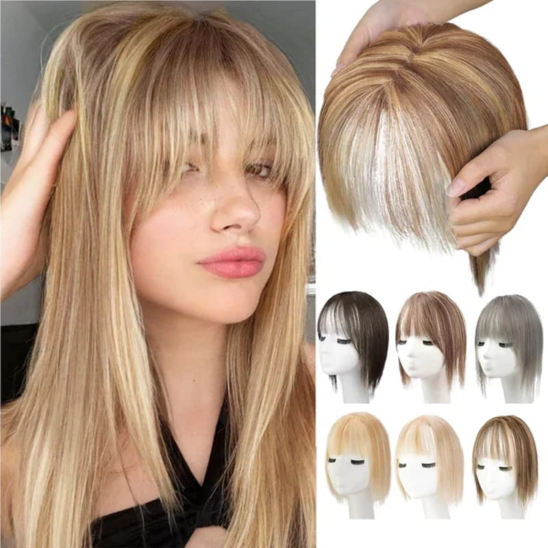 Natural Hairpiece with Bangs for Women | ventumra