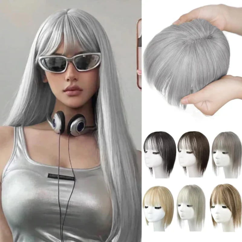 Natural Hairpiece with Bangs for Women | ventumra