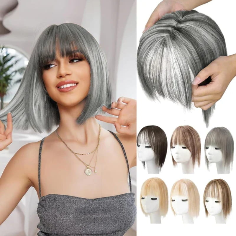 Natural Hairpiece with Bangs for Women | ventumra