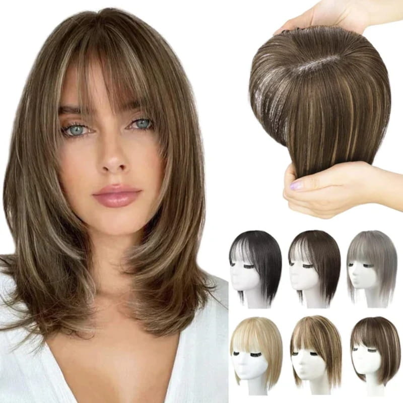 Natural Hairpiece with Bangs for Women | ventumra
