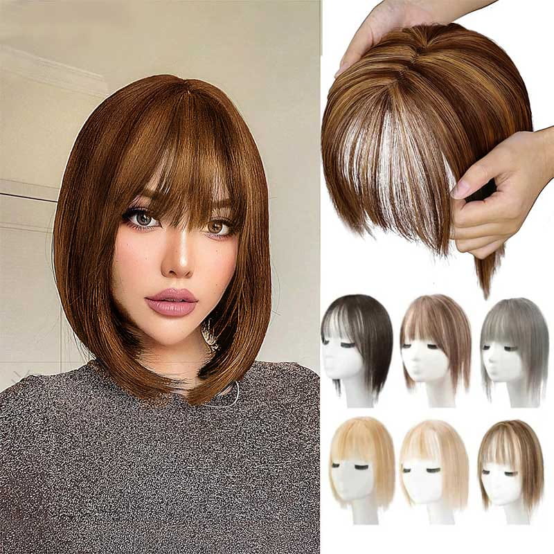 Natural Hairpiece with Bangs for Women | ventumra