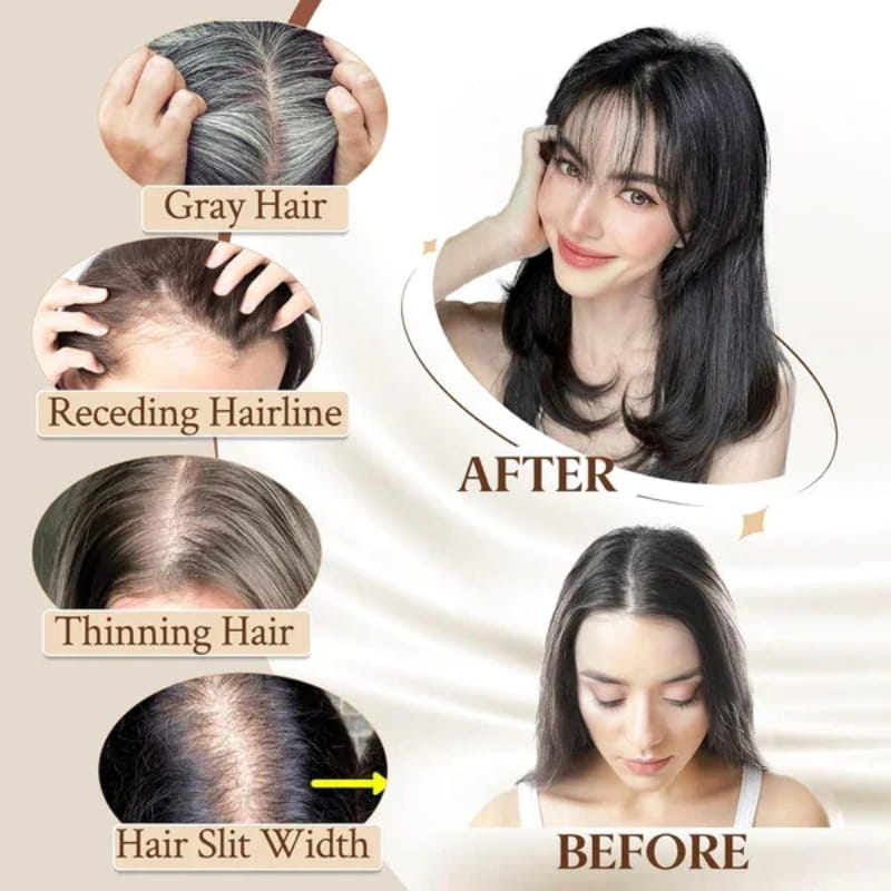 Natural Hairpiece with Bangs for Women | ventumra