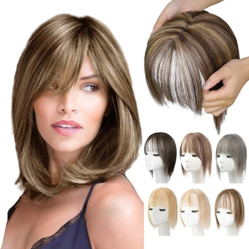Natural Hairpiece with Bangs for Women | ventumra