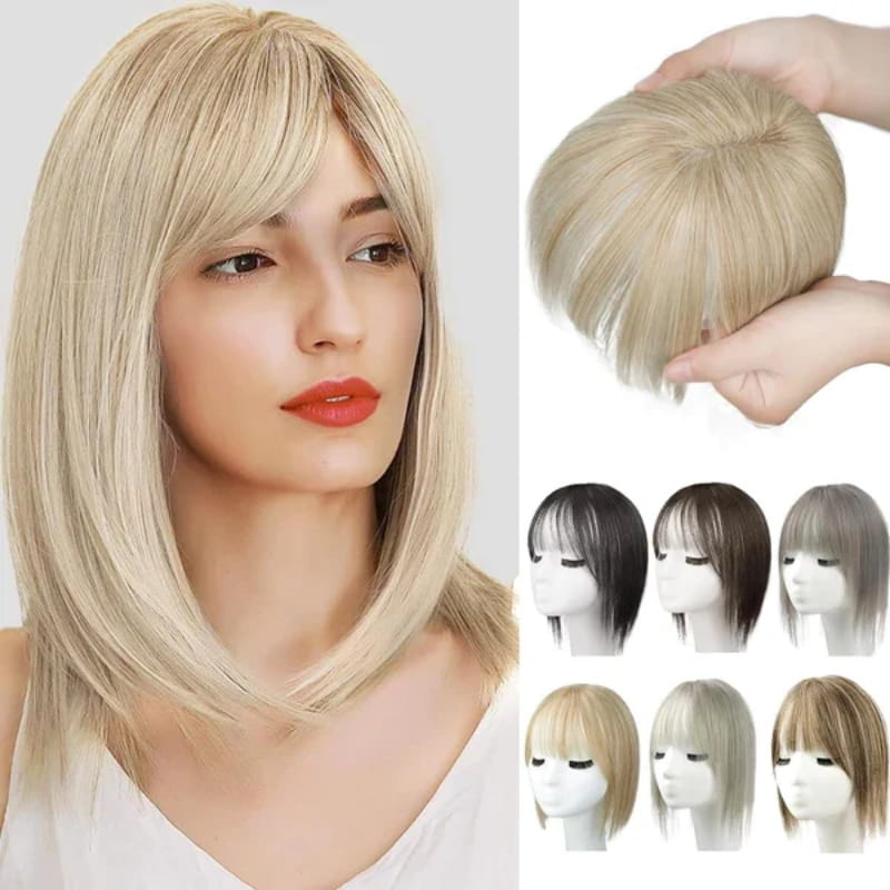 Natural Hairpiece with Bangs for Women | ventumra