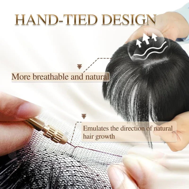 Natural Hairpiece with Bangs for Women | ventumra
